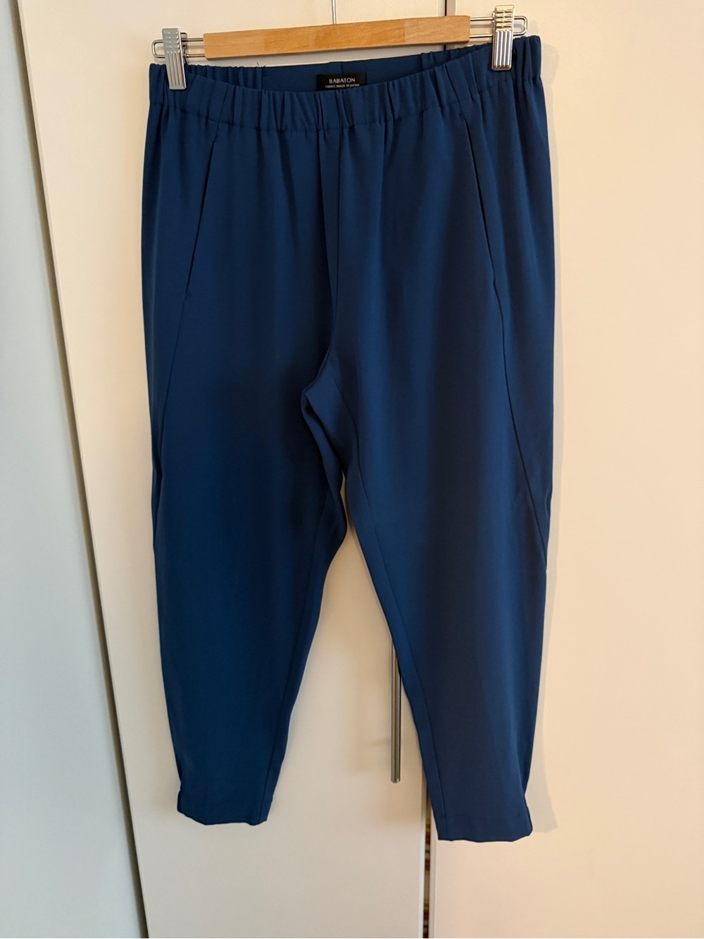 Babaton Tailored Blue Pants with Tapered Leg